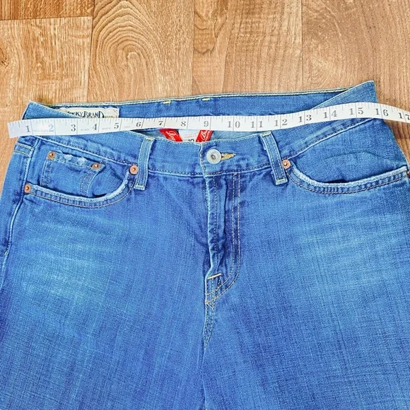 Lucky Brand Luxury Denim By Gene M Sz.10/30 Made In USA Cherry Rhinestones - Picture 10 of 17